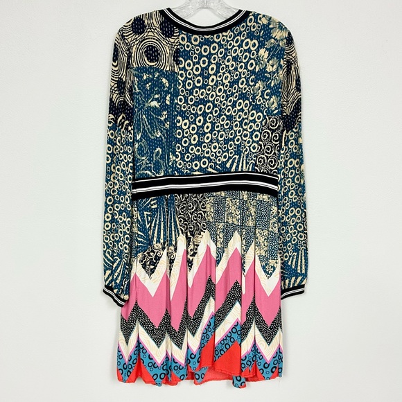 ANTHRO MAEVE 🤩 RARE! From Anthropologie Graphic Banded Dress - Size 14 - Picture 4 of 10